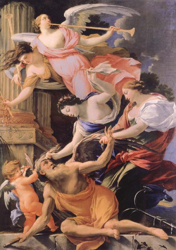 Simon  Vouet Saturn,Conquered by Amor venus and hope china oil painting image